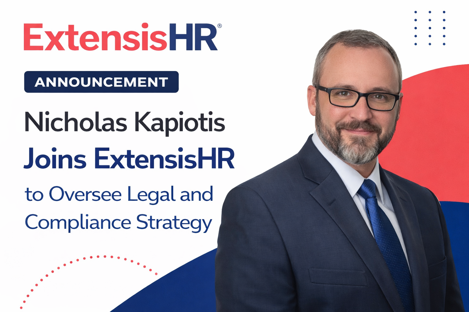 Nicholas Kapiotis Joins ExtensisHR to Oversee Legal and Compliance Strategy